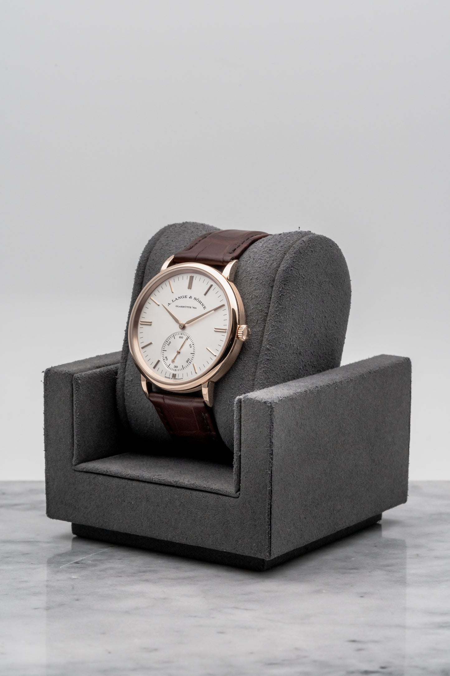 A. Lange & Söhne Saxonia Automatic 380.033, Silver Dial, Rose Gold