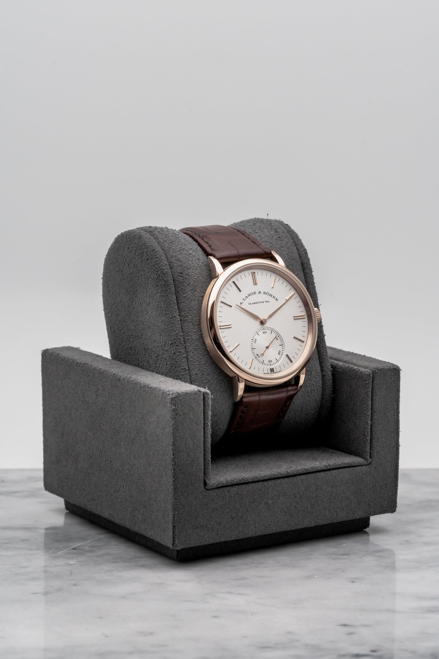 A. Lange & Söhne Saxonia Automatic 380.033, Silver Dial, Rose Gold