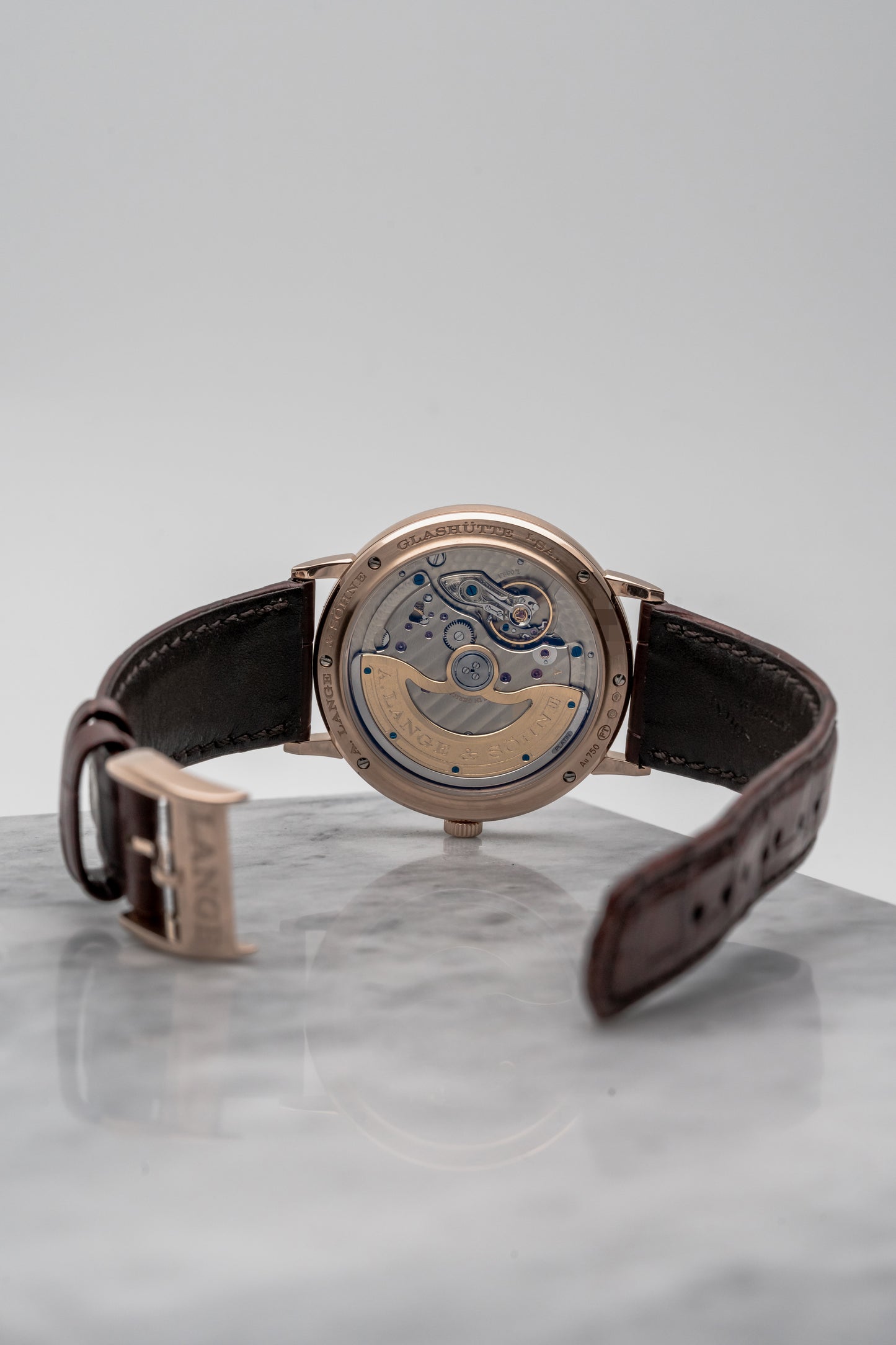 A. Lange & Söhne Saxonia Automatic 380.033, Silver Dial, Rose Gold