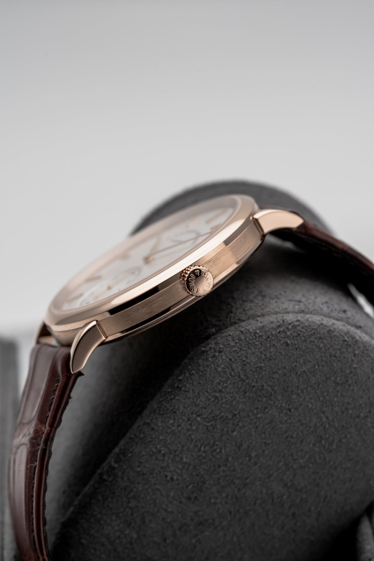 A. Lange & Söhne Saxonia Automatic 380.033, Silver Dial, Rose Gold
