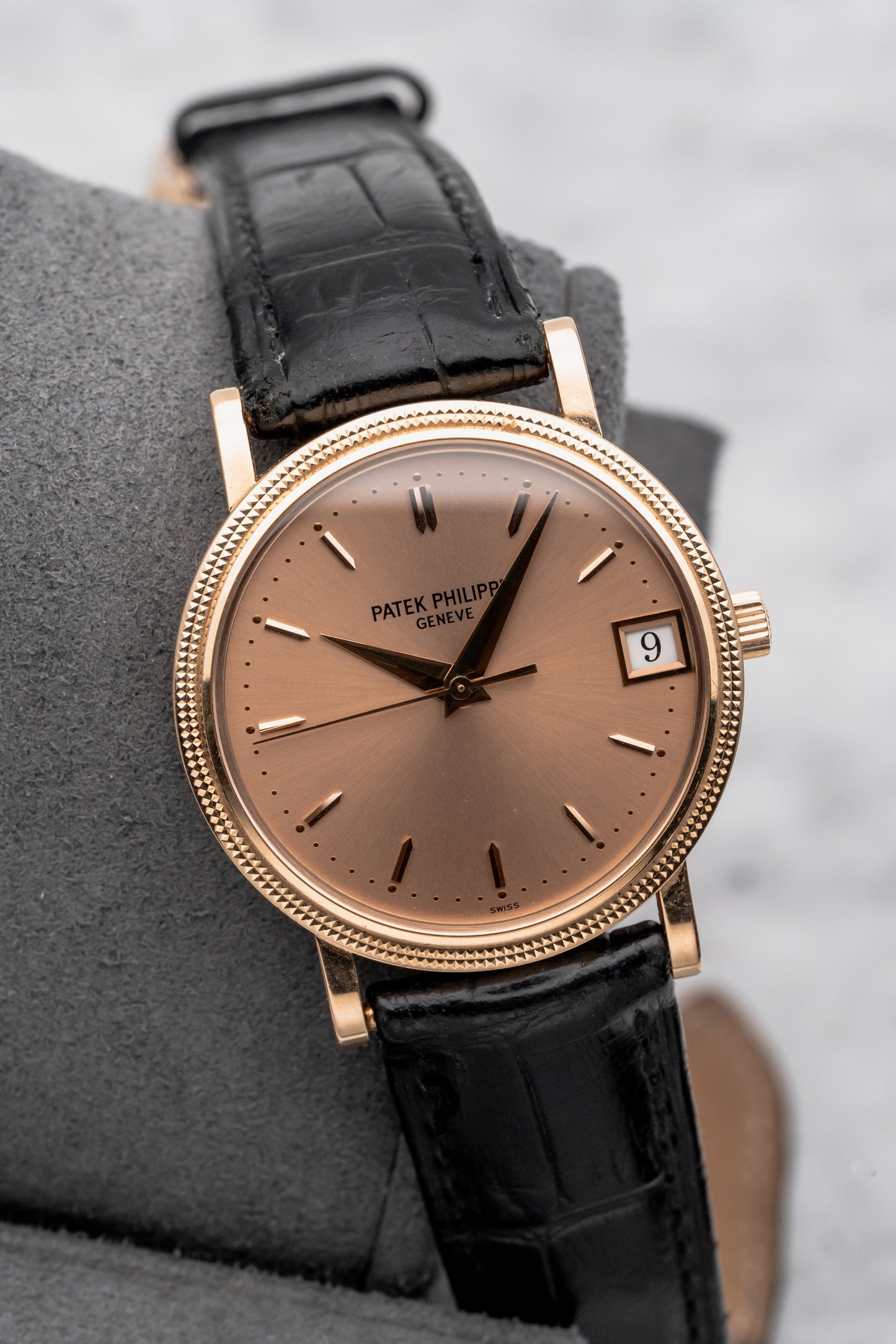 Patek Philippe Calatrava Clous de Paris 3802/200R-001 Pink on Pink