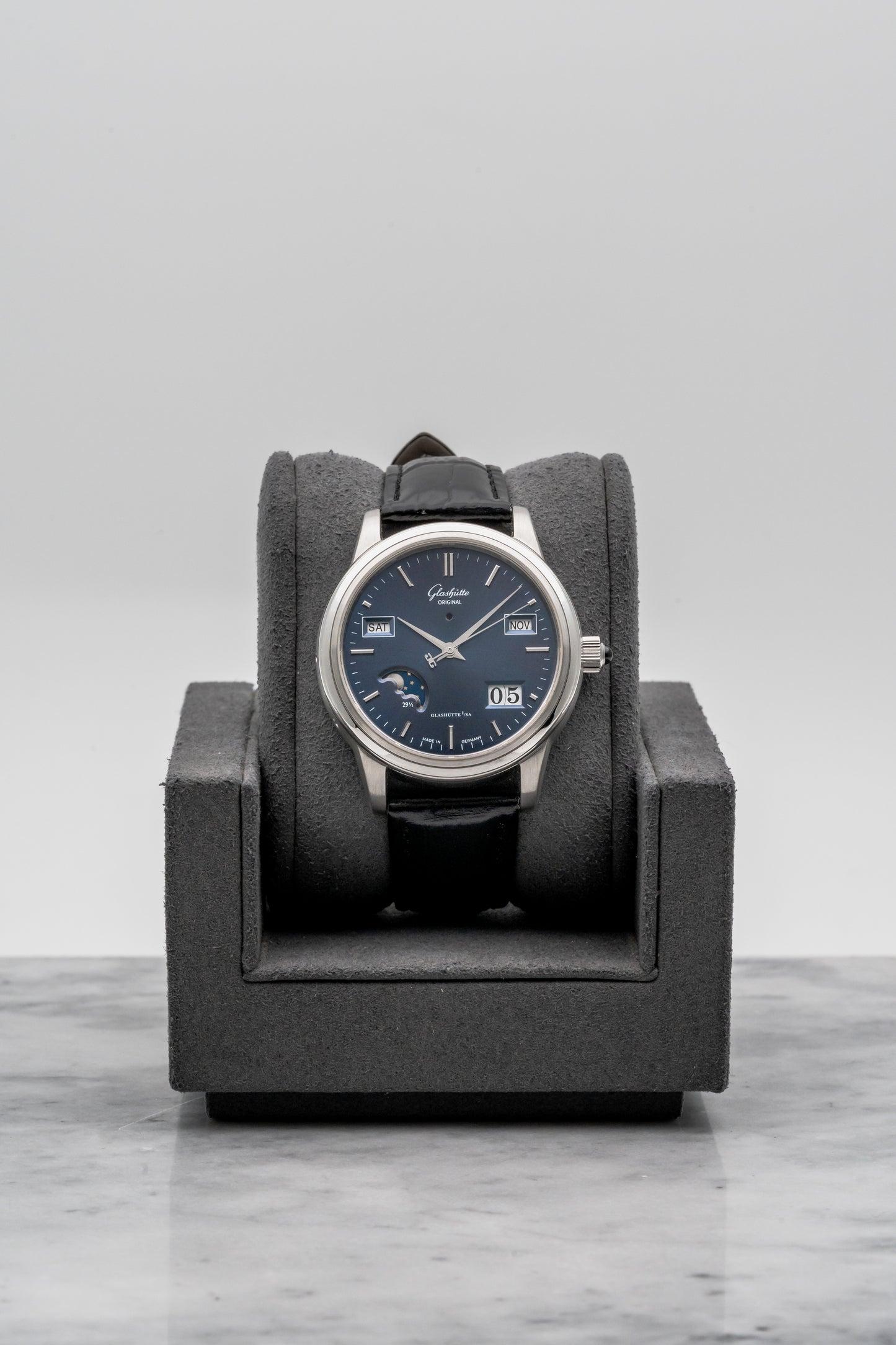 Glashütte Original Senator Perpetual Calendar 39-50-08-15-04, Blue Dial