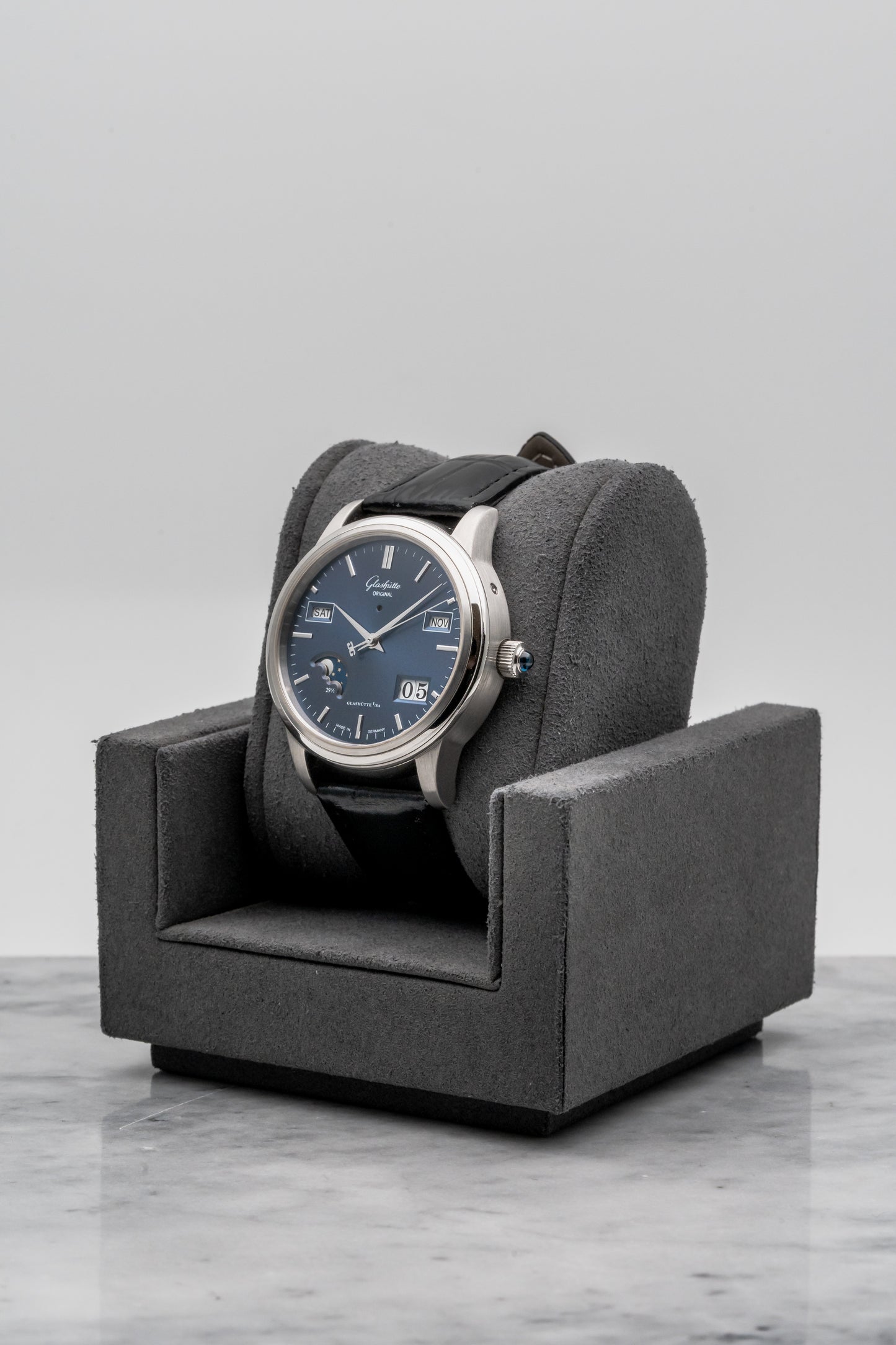 Glashütte Original Senator Perpetual Calendar 39-50-08-15-04, Blue Dial