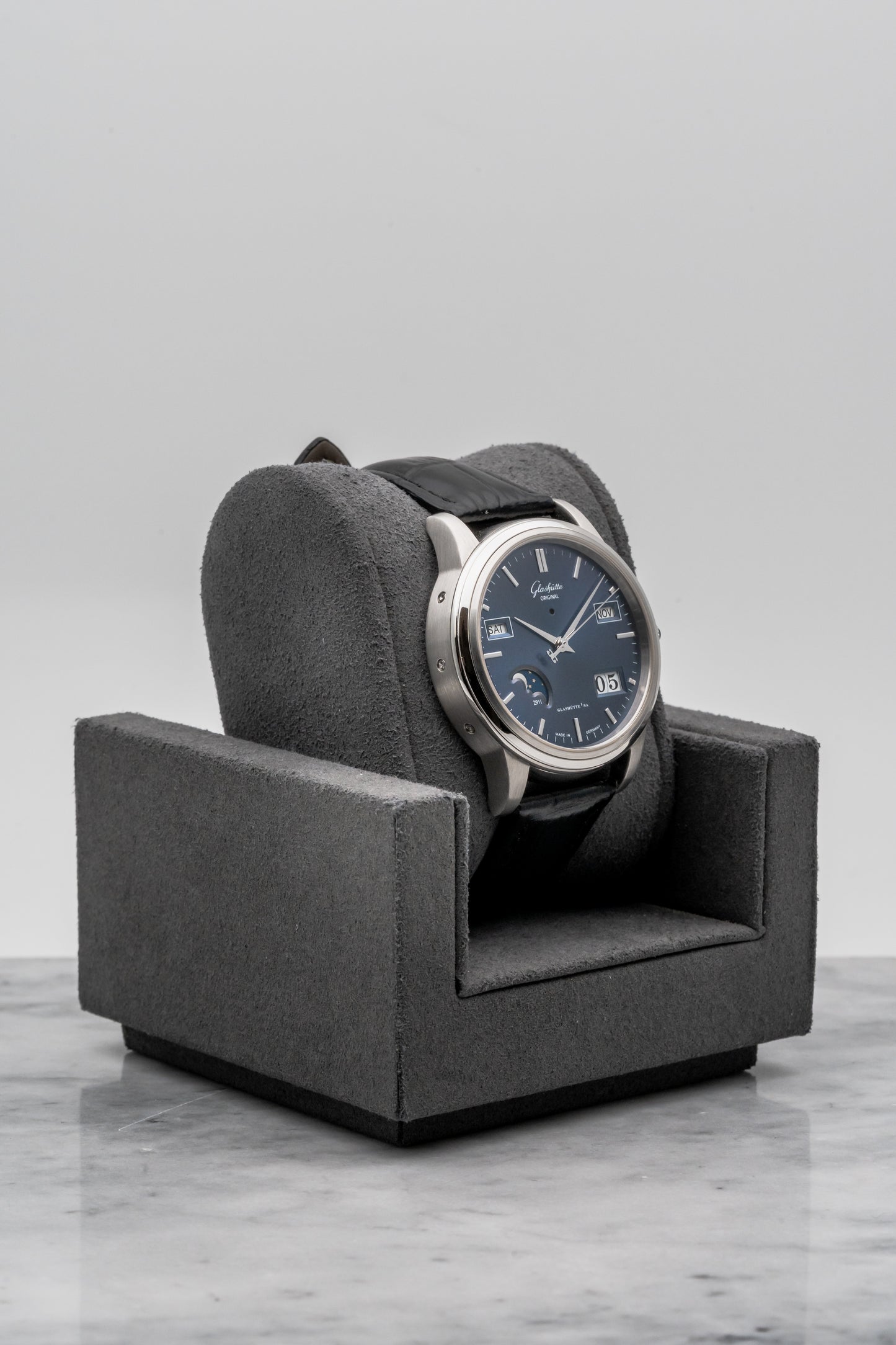 Glashütte Original Senator Perpetual Calendar 39-50-08-15-04, Blue Dial