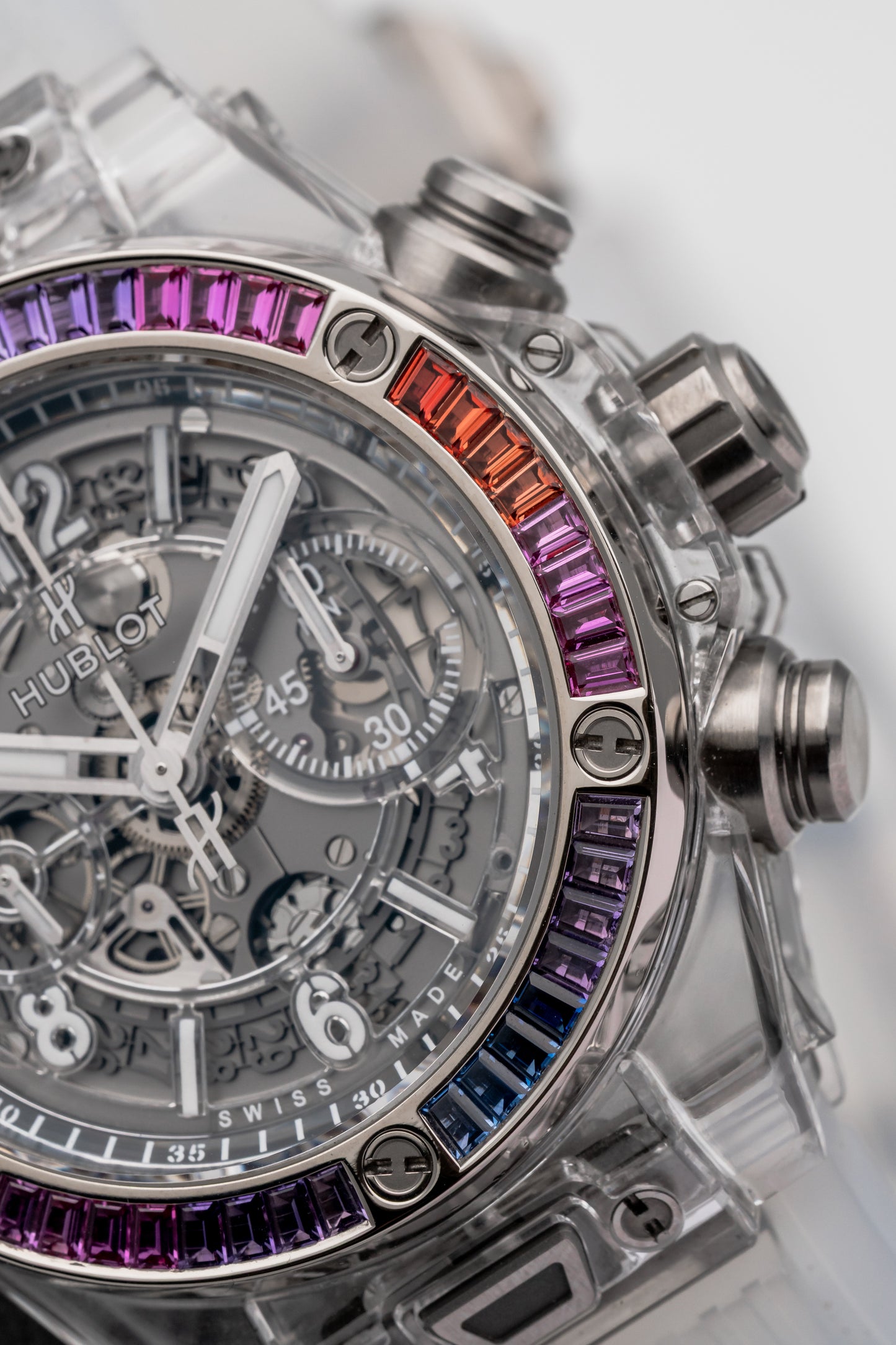 Hublot Big Bang Unico “Galaxy” Sapphire 45mm 411.JX.4803.RT.4098, Skeleton Dial