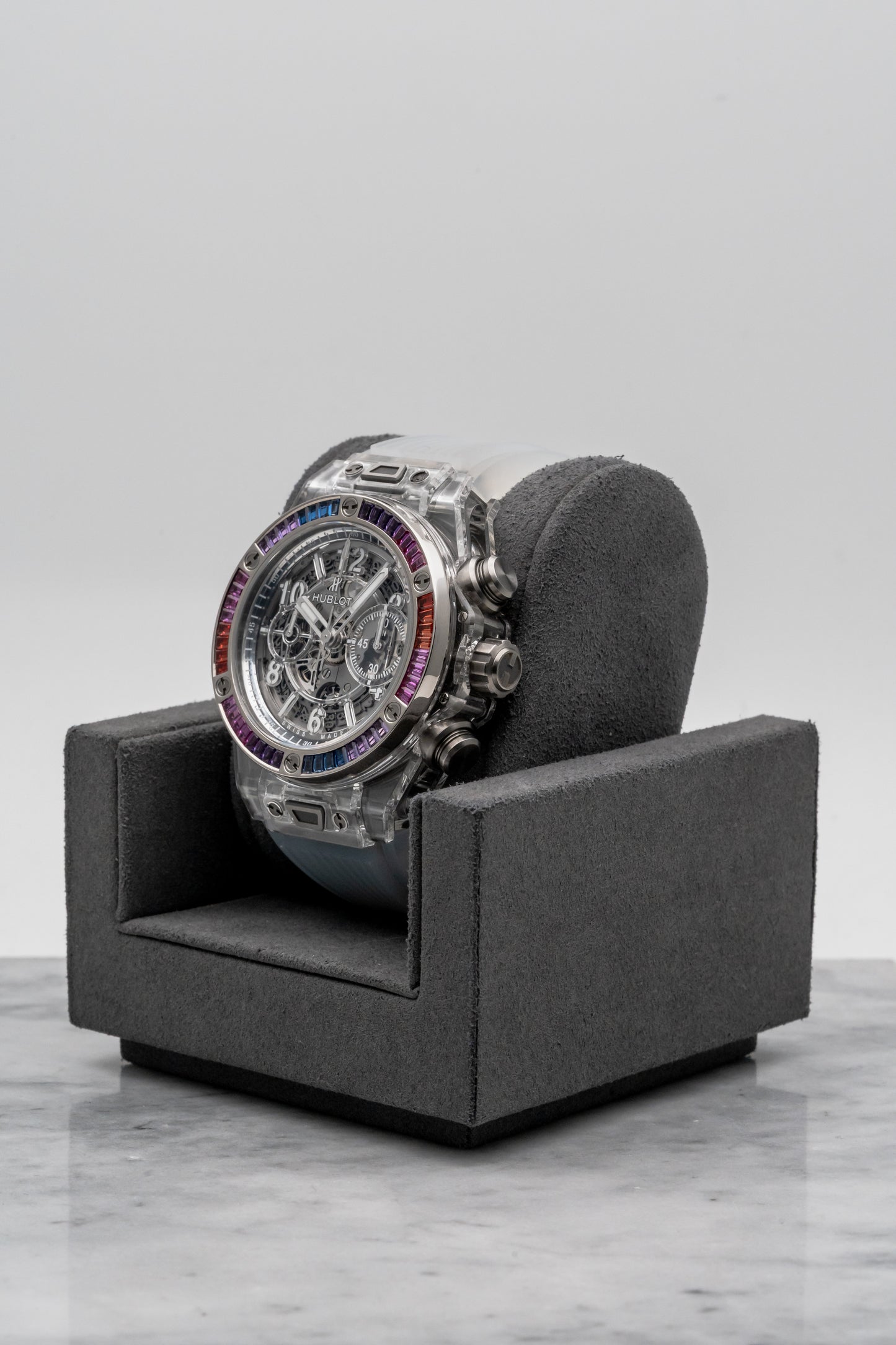 Hublot Big Bang Unico “Galaxy” Sapphire 45mm 411.JX.4803.RT.4098, Skeleton Dial