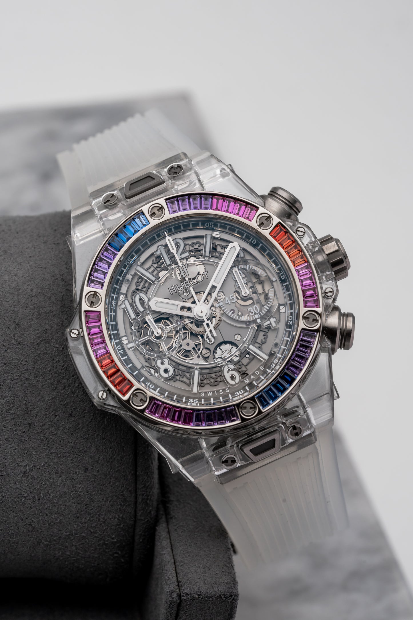 Hublot Big Bang Unico “Galaxy” Sapphire 45mm 411.JX.4803.RT.4098, Skeleton Dial