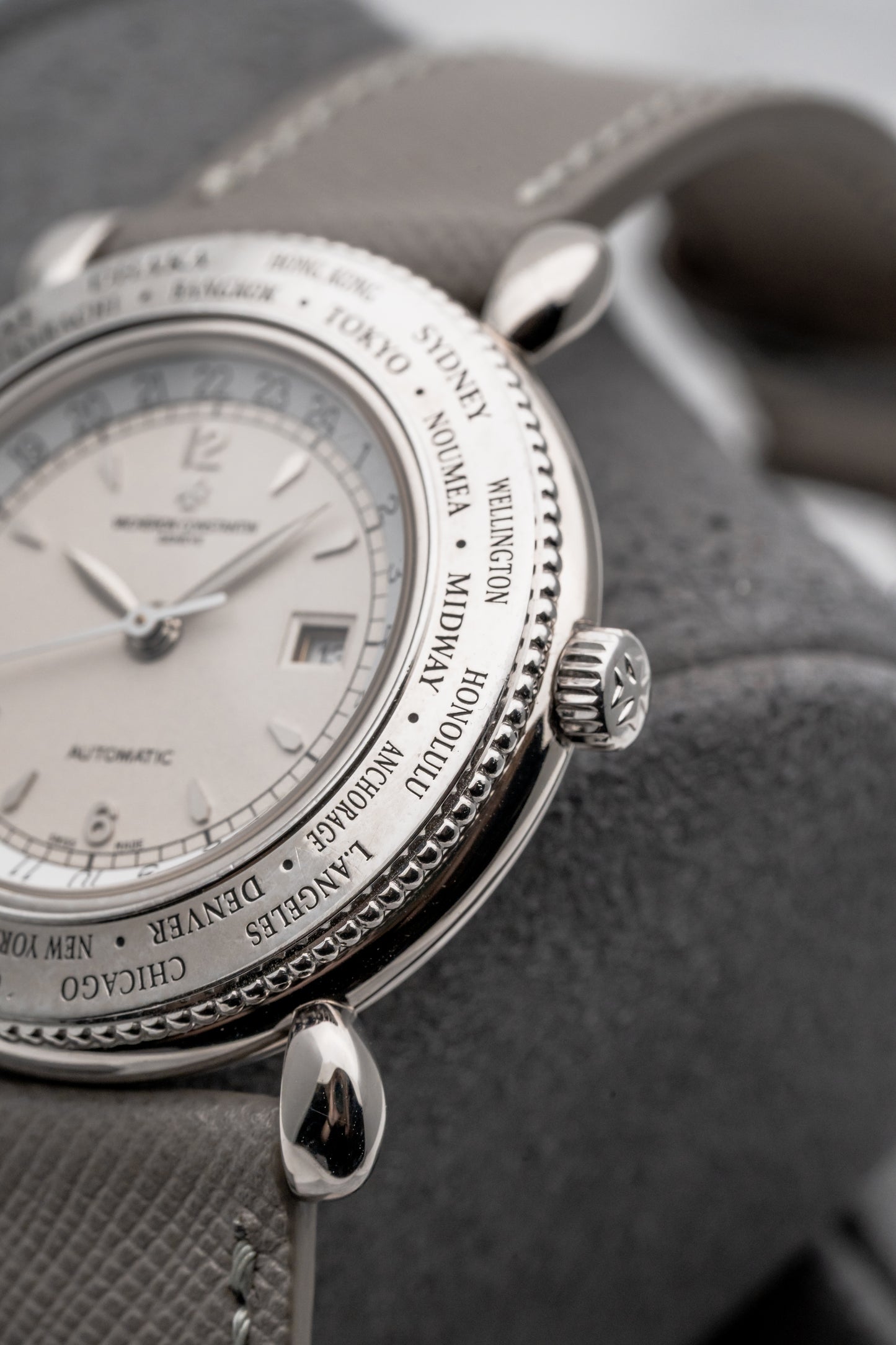 Vacheron Constantin Evasion World Time 48250/000G, Silver Dial, White Gold