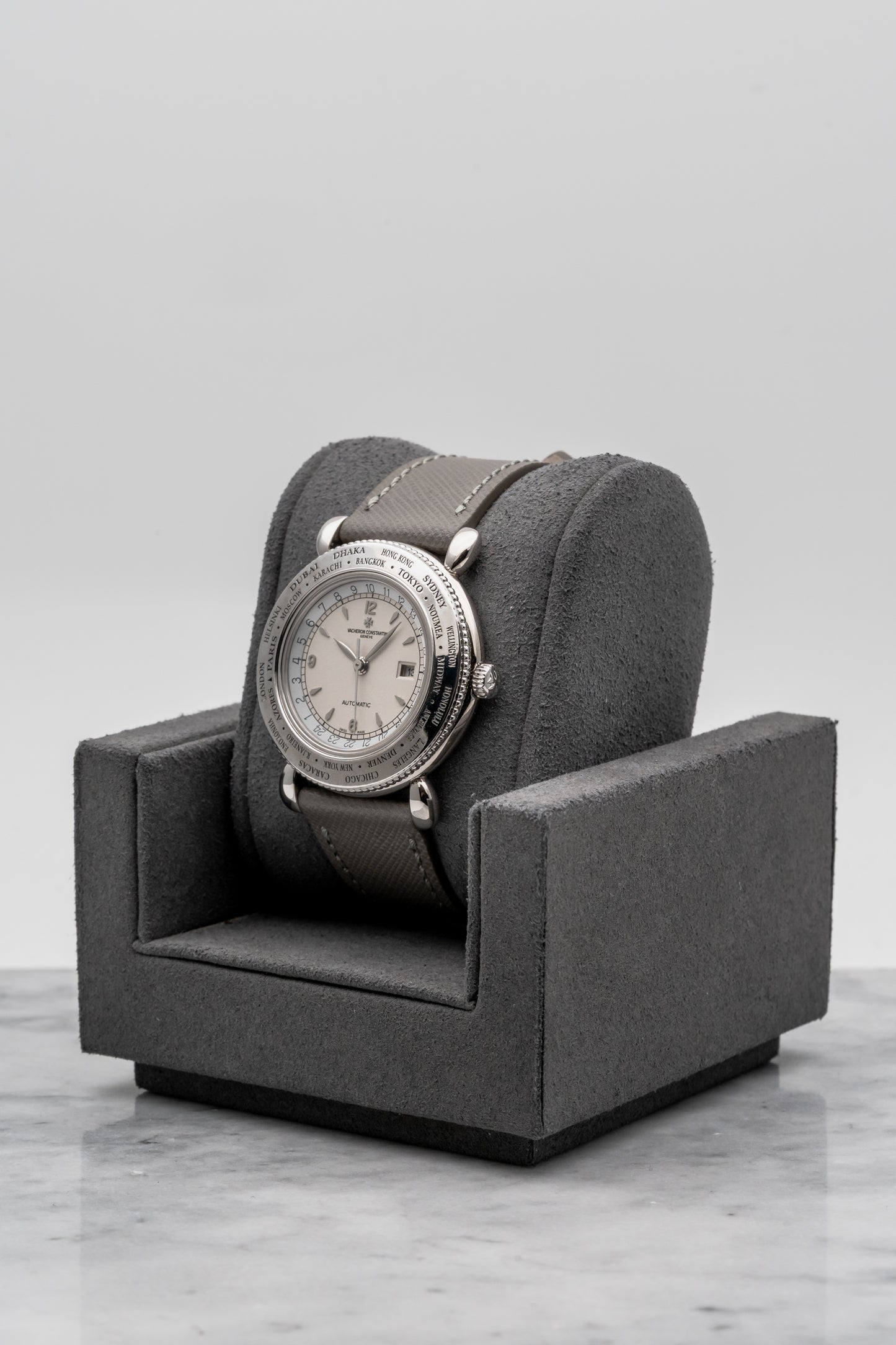Vacheron Constantin Evasion World Time 48250/000G, Silver Dial, White Gold