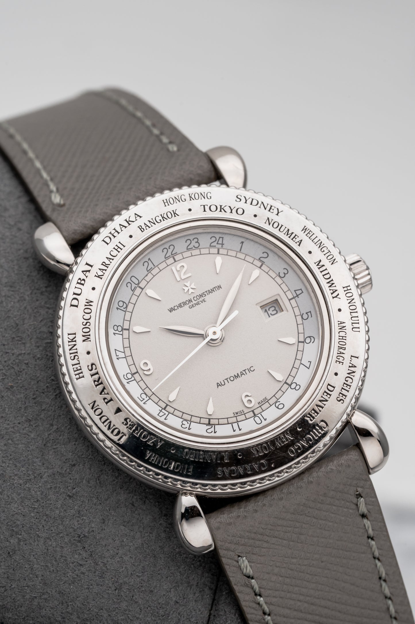 Vacheron Constantin Evasion World Time 48250/000G, Silver Dial, White Gold