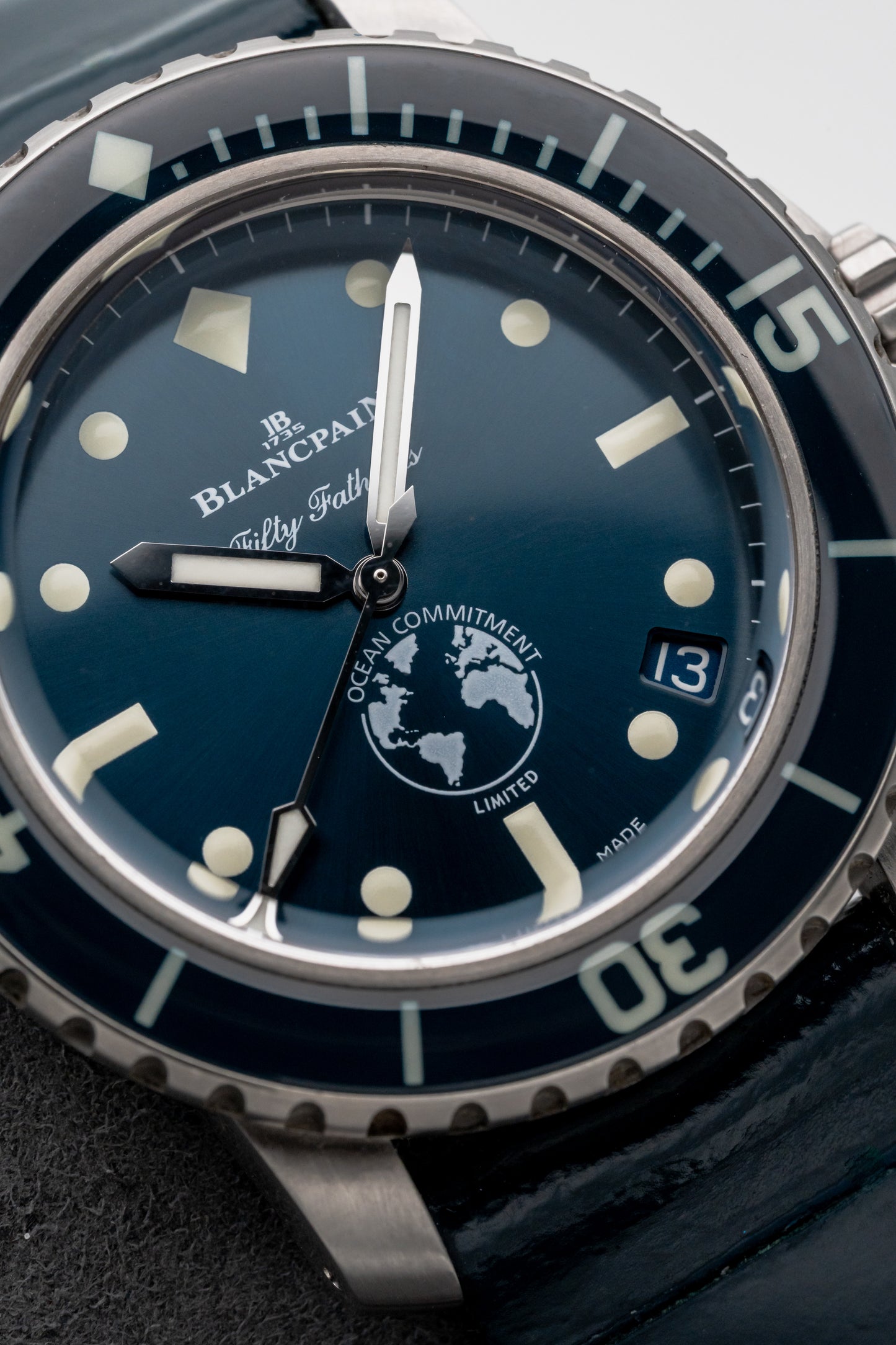 Blancpain Fifty Fathoms “Ocean Commitment” 5008-11B40-52A, Blue Dial