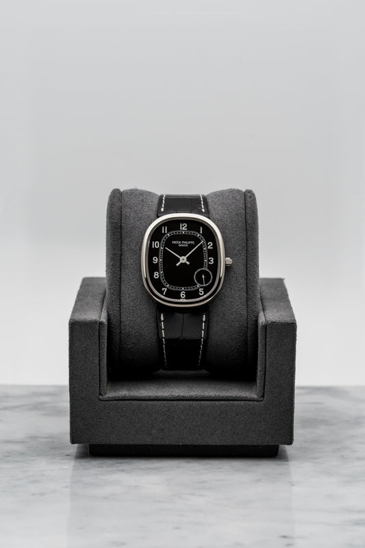 Patek Philippe 5028G Ellipse – White Gold, Black Dial