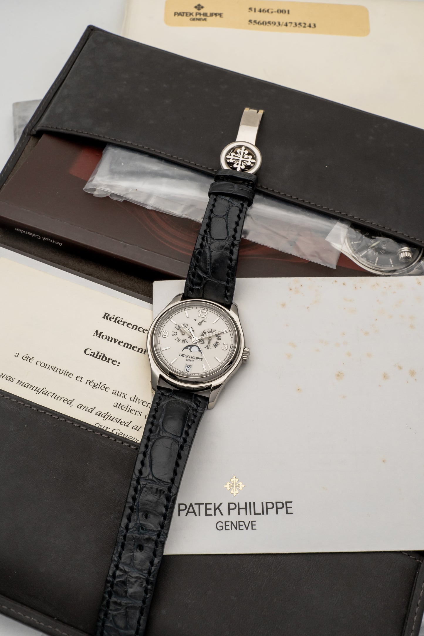 Patek Philippe Annual Calendar Moonphase 5146G-001 White Gold, Cream Dial