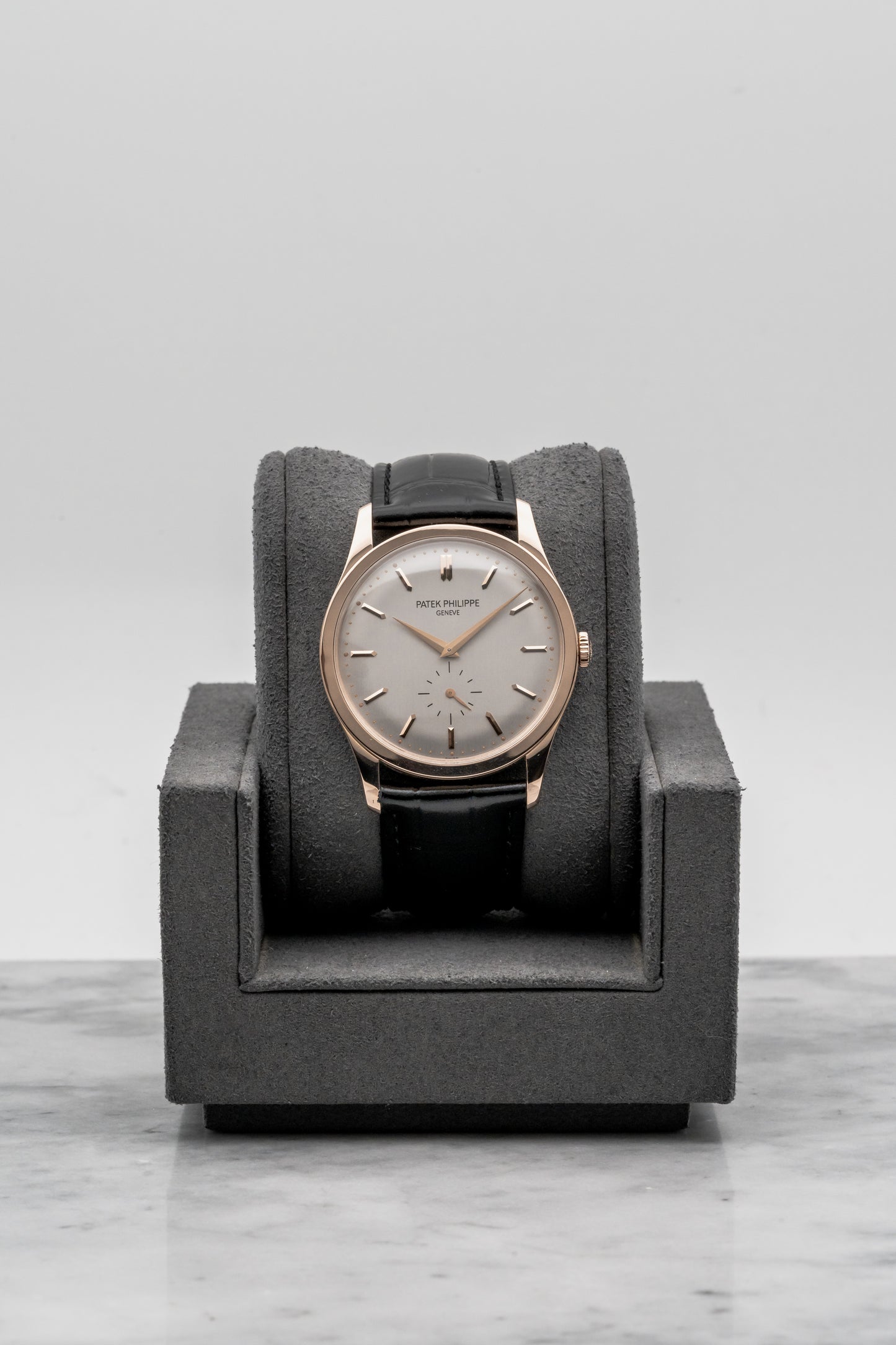 Patek Philippe Calatrava 5196R-001 Silver Dial, Black Strap