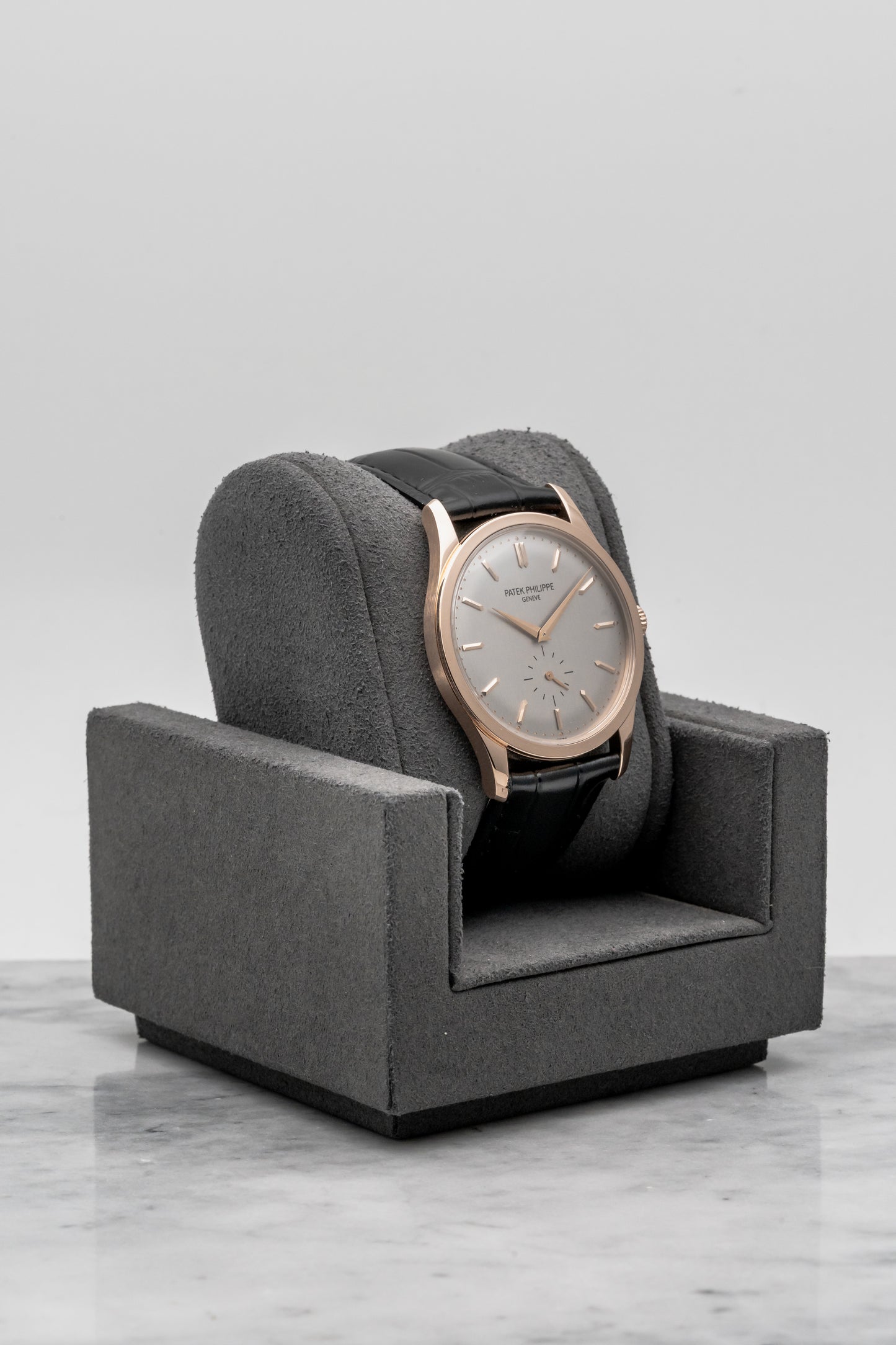 Patek Philippe Calatrava 5196R-001 Silver Dial, Black Strap