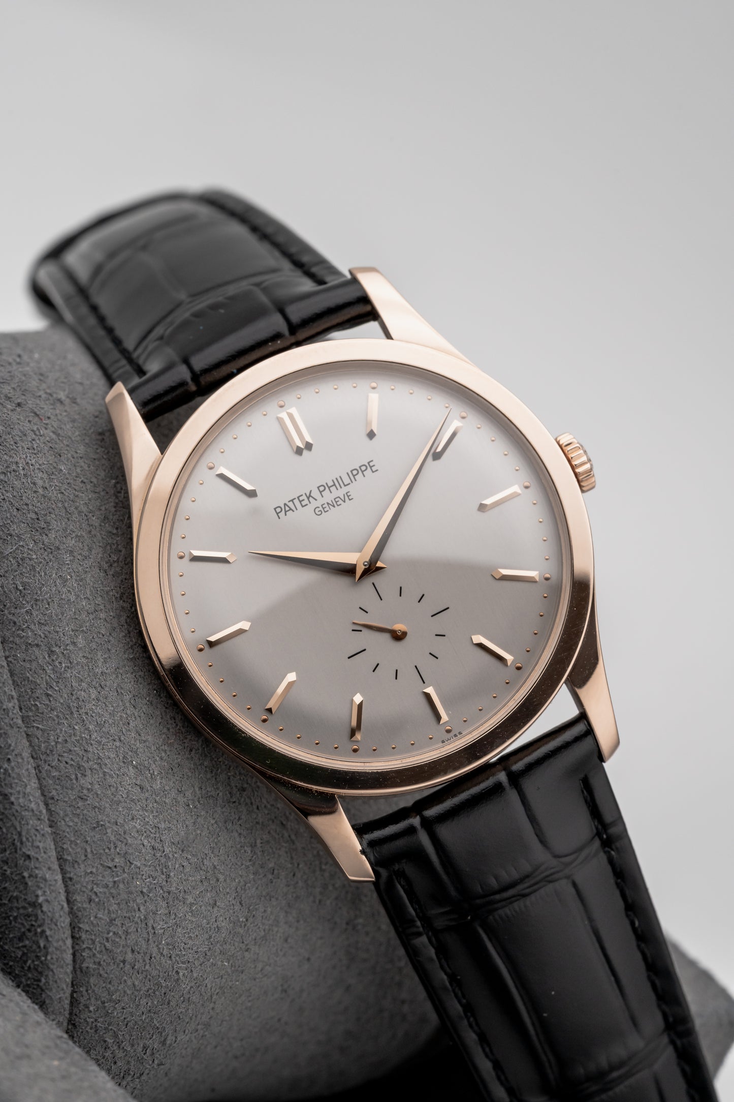 Patek Philippe Calatrava 5196R-001 Silver Dial, Black Strap