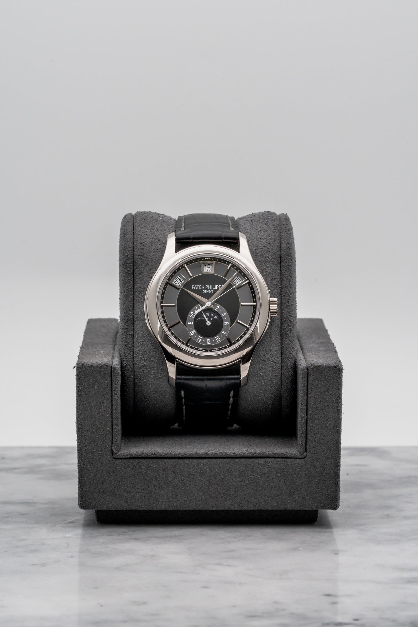 Patek Philippe Annual Calendar 5205G-010, Black/Slate Dial, White Gold
