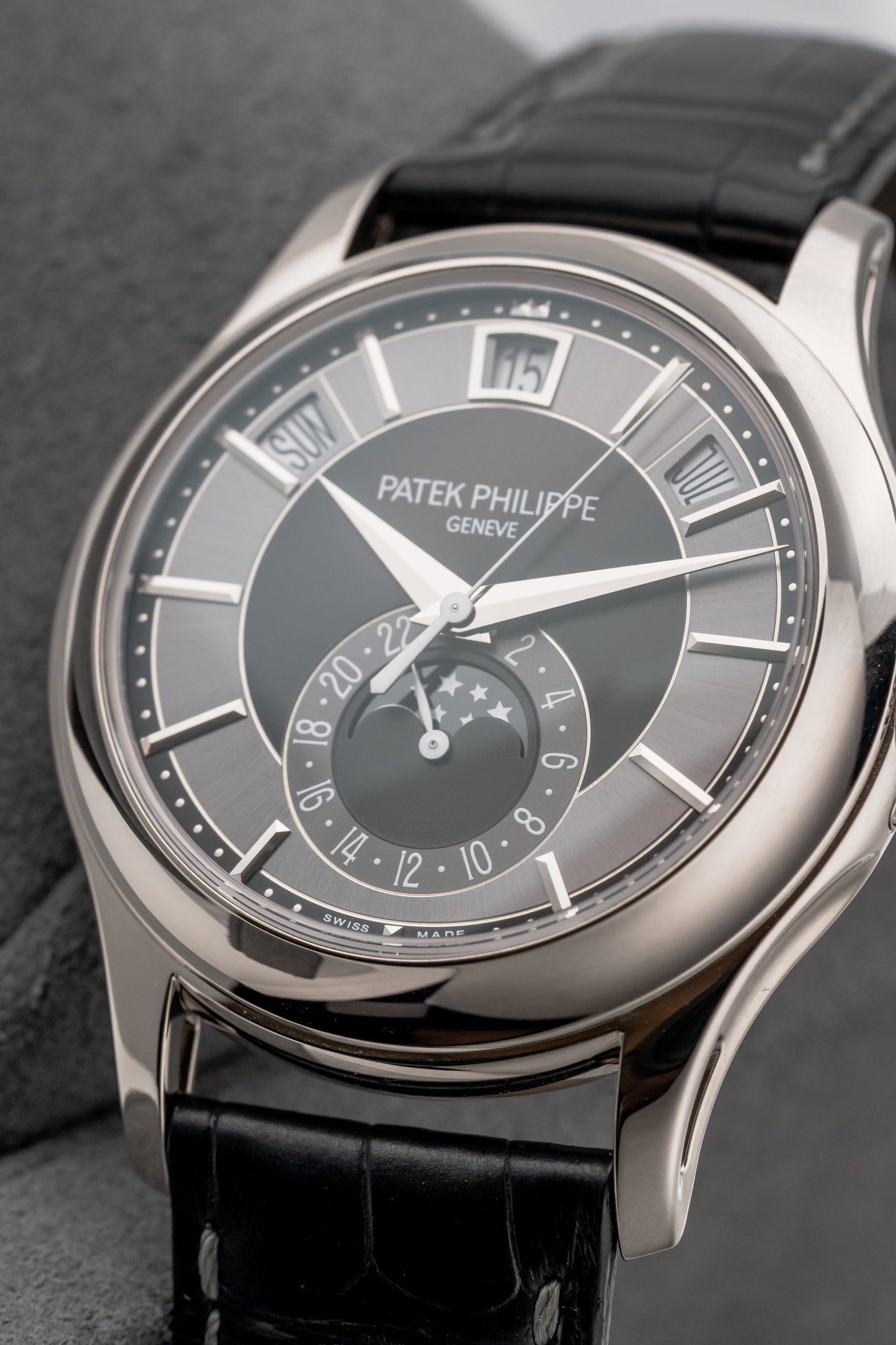 Patek Philippe Annual Calendar 5205G-010, Black/Slate Dial, White Gold