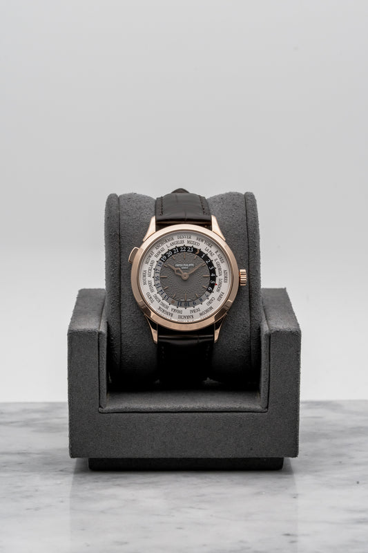 Patek Philippe World Time 5230R-001 Rose Gold Grey Guilloché Dial