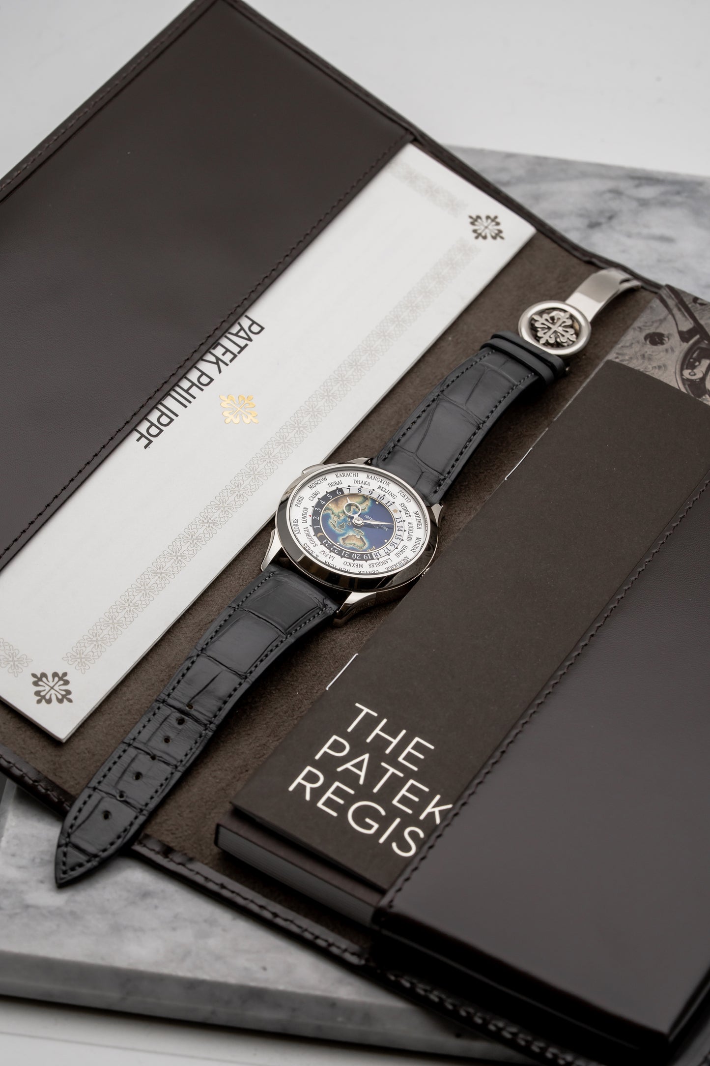 Patek Philippe World Time Enamel 5231G-001, Grand Feu Cloisonné Enamel Dial