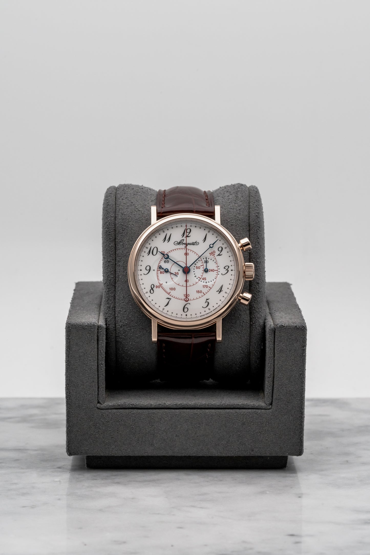 Breguet Classique Chronograph 5247BR/29/9V6, Grand Feu Enamel Dial, Rose Gold