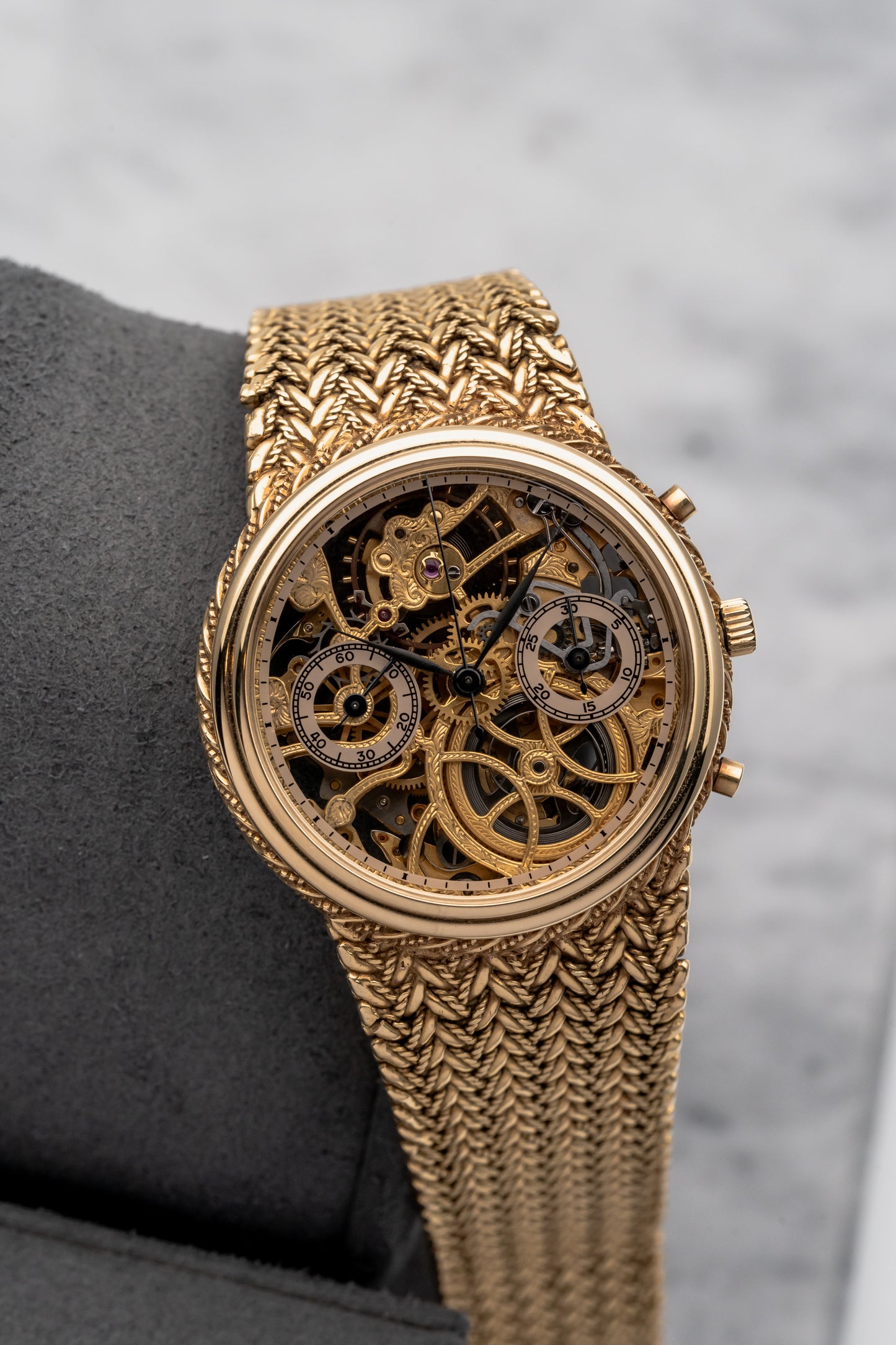 Audemars Piguet Chronograph Openworked 5556BA 18K Yellow Gold