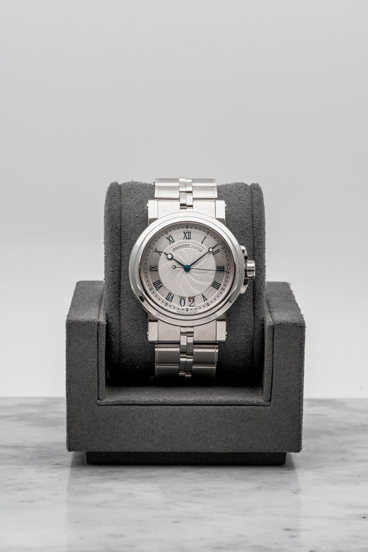 Breguet Marine Bracelet 581ST/12/SV0 Silver Guilloché Dial, Stainless Steel