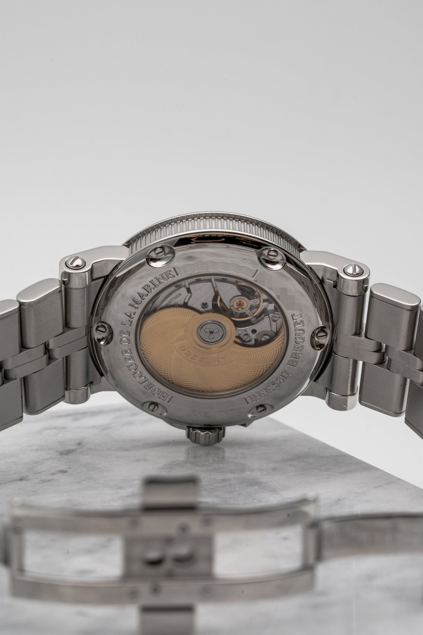 Breguet Marine Bracelet 581ST/12/SV0 Silver Guilloché Dial, Stainless Steel