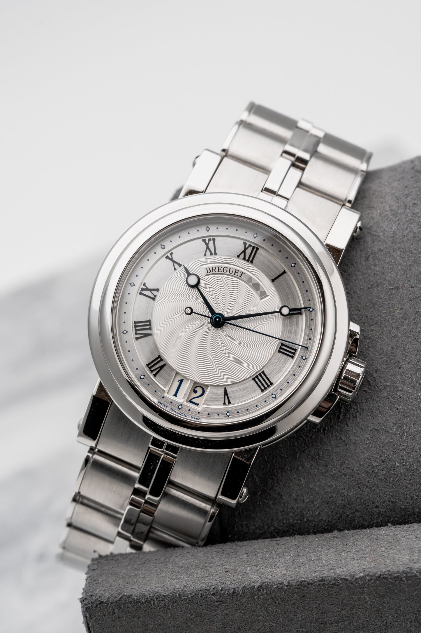 Breguet Marine 5817ST/12/SM0, Silver Guilloché Dial, Stainless Steel