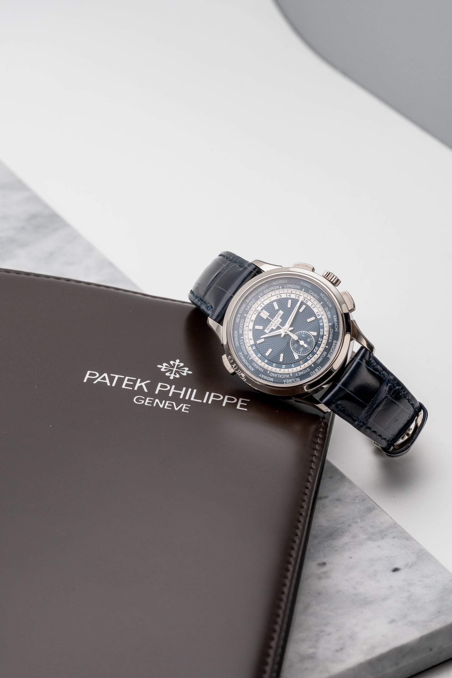 Patek Philippe World Time Chronograph 5930G, Blue Dial