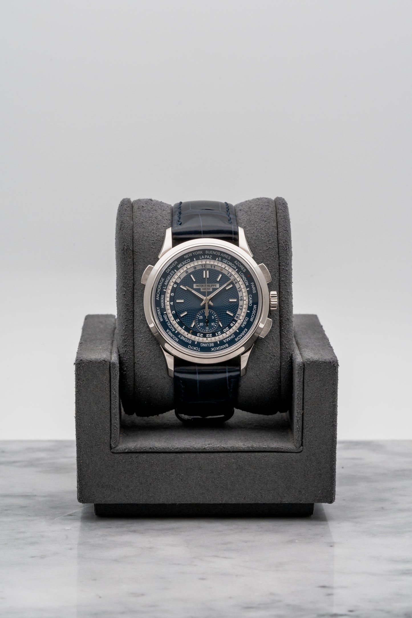 Patek Philippe World Time Chronograph 5930G, Blue Dial