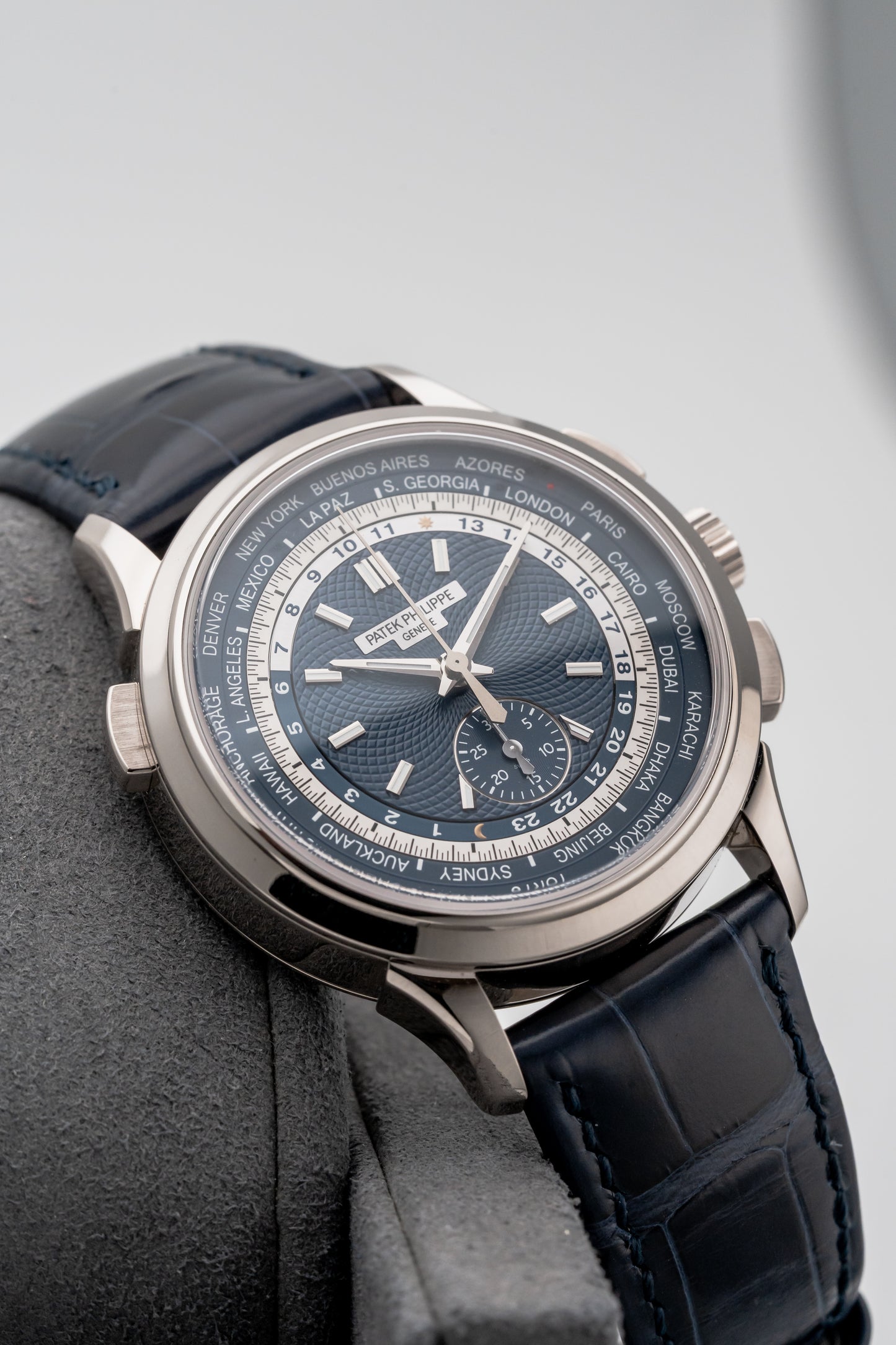 Patek Philippe World Time Chronograph 5930G, Blue Dial