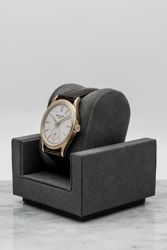 Patek Philippe Calatrava 6119R – 18K Rose Gold, Clous de Paris Bezel