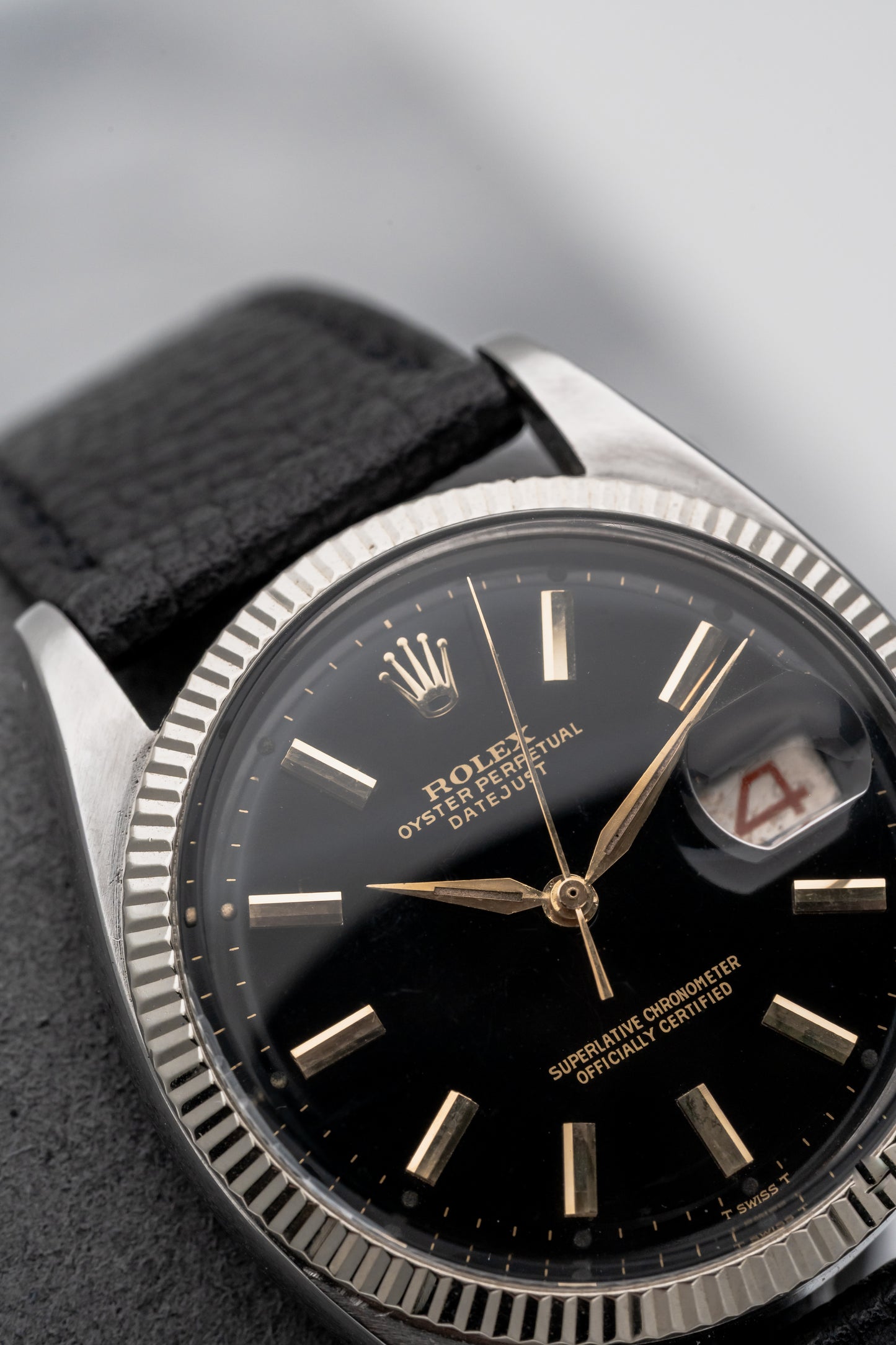 Rolex Datejust 6605, Black Gilt Dial