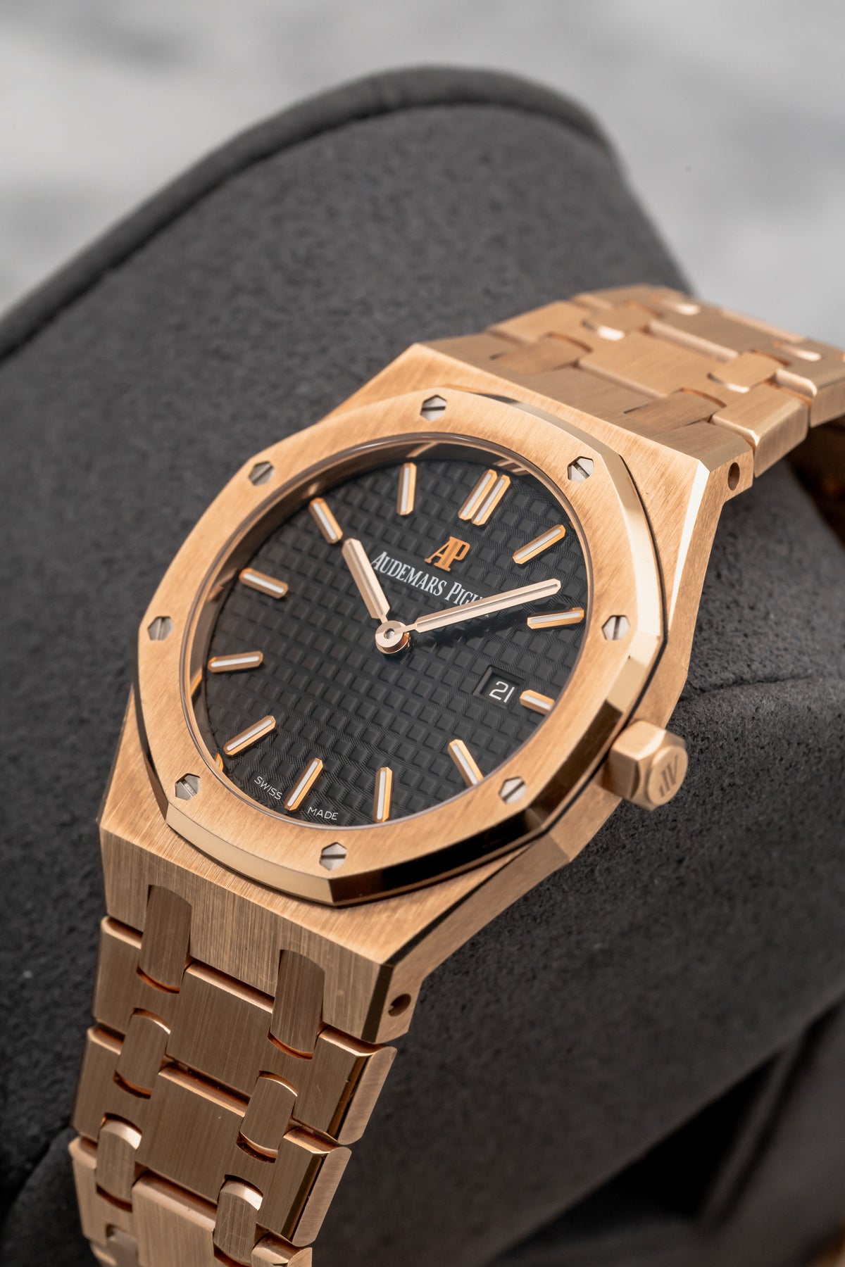 Audemars Piguet Royal Oak 67650OR Rose Gold Brown Dial