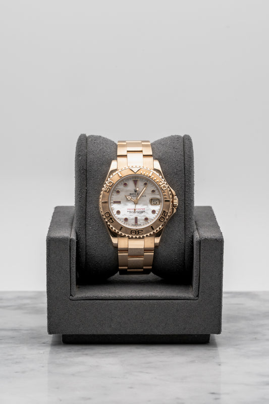 Rolex Yacht-Master 68628, Mother-of-Pearl Ruby Dial, Yellow Gold