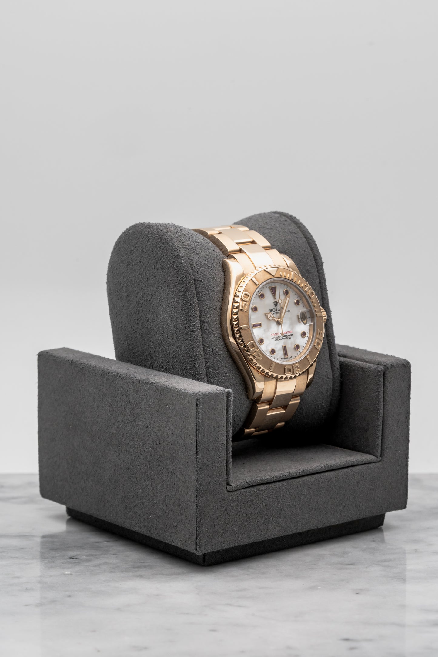 Rolex Yacht-Master 68628, Mother-of-Pearl Ruby Dial, Yellow Gold