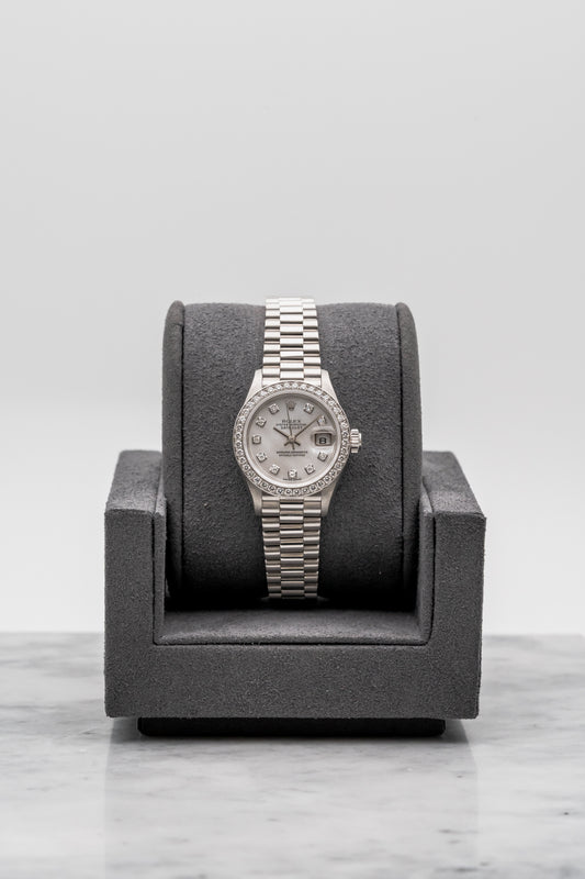 Rolex Datejust 26 69136NG Platinum Mother-of-Pearl Diamond Dial