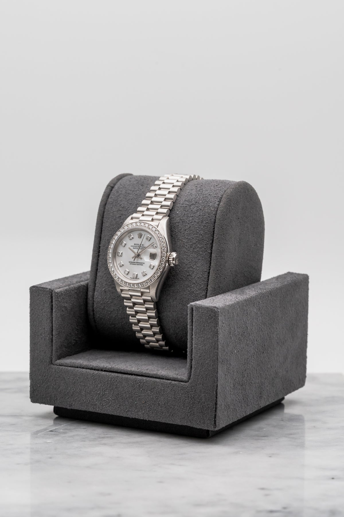 Rolex Datejust 26 69136NG Platinum Mother-of-Pearl Diamond Dial