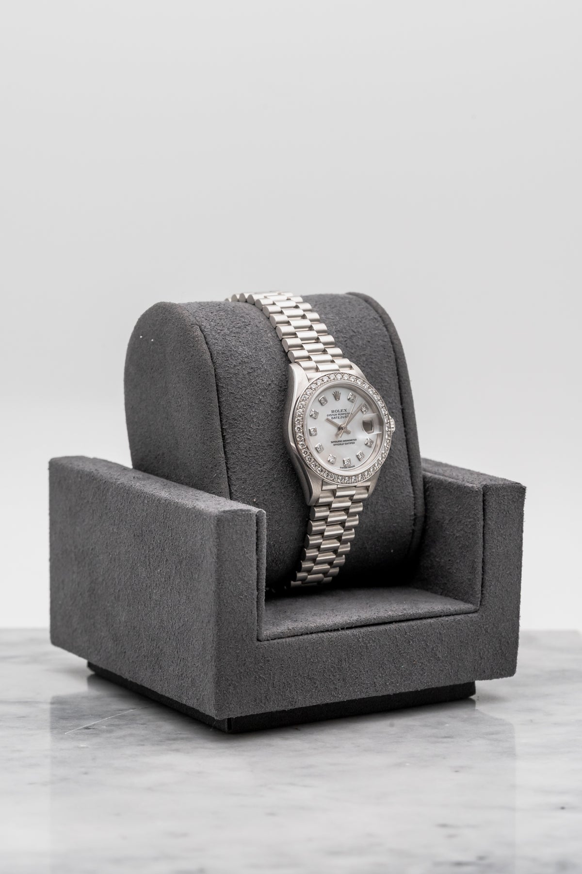 Rolex Datejust 26 69136NG Platinum Mother-of-Pearl Diamond Dial