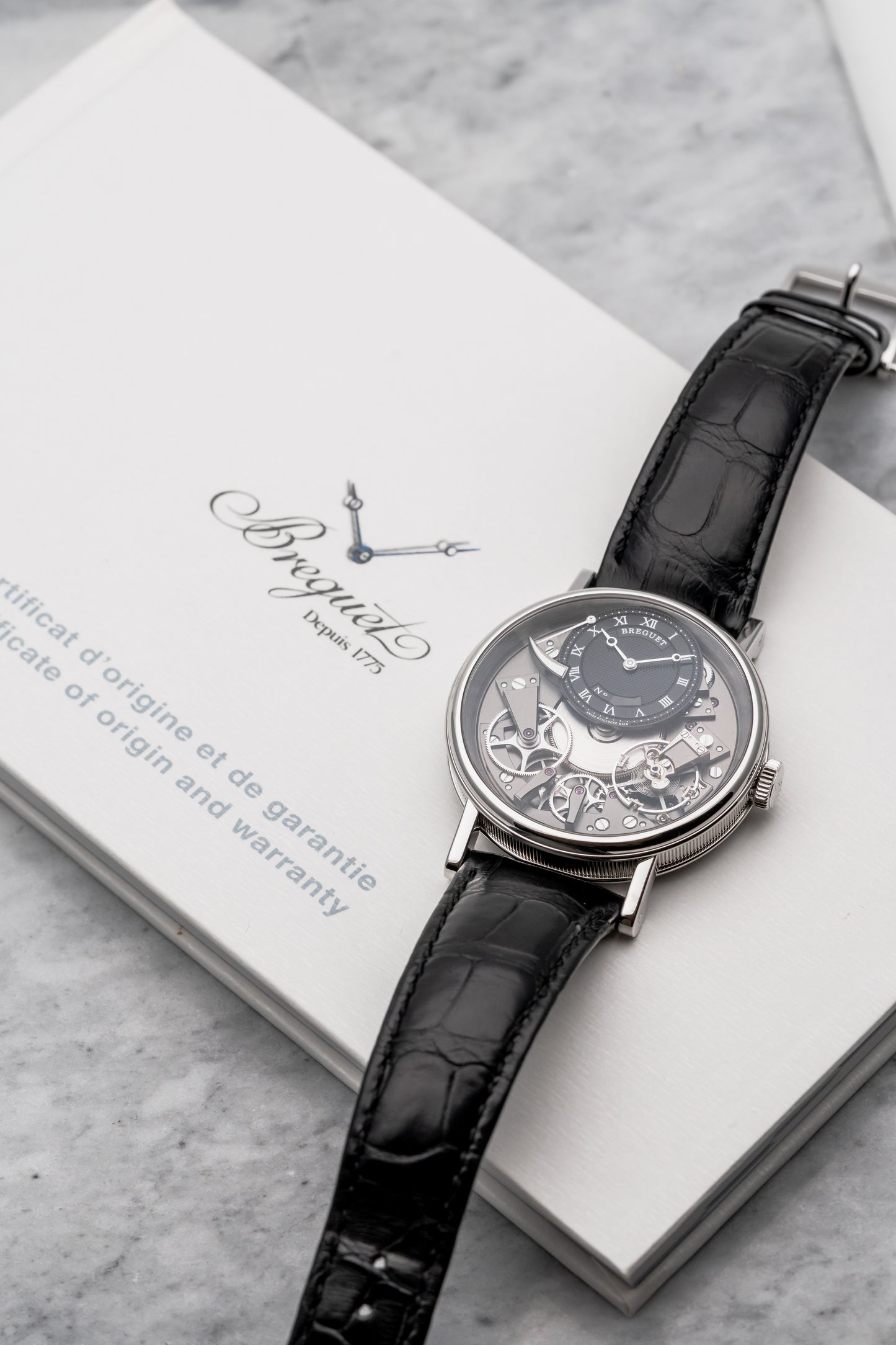 Breguet Tradition 7057BB/G9/9W6 White Gold, Black Dial