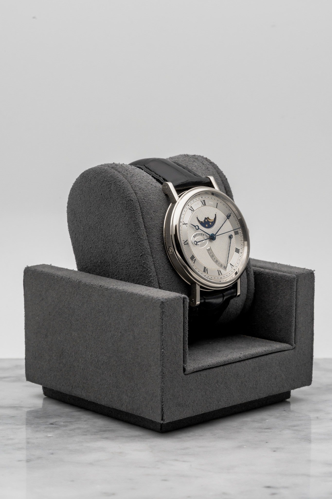 Breguet Classique 7787BB Moonphase, White Gold Guilloché Dial