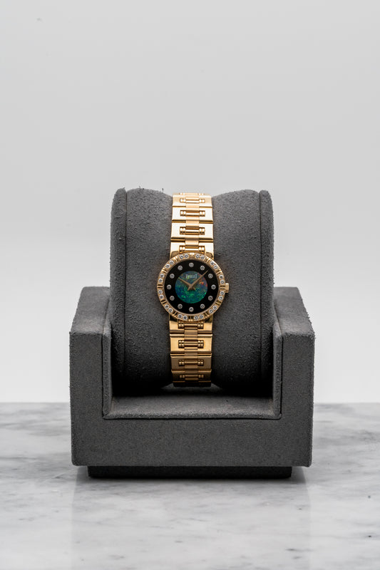 Piaget Dancer 80564 K81 Yellow Gold Opal Onyx Dial with Diamonds