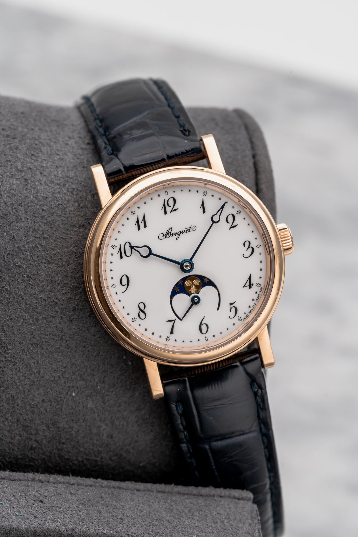Breguet Classique Moonphase Enamel Dial 9087BR/29/964 White Grand Feu Dial