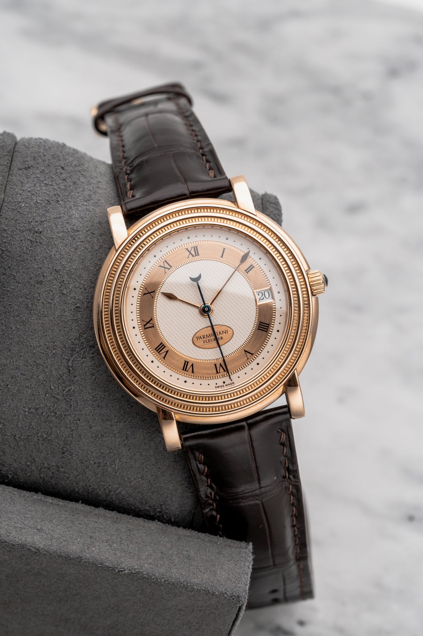 Parmigiani Fleurier Toric Automatic C00742 Silver Guilloché Dial
