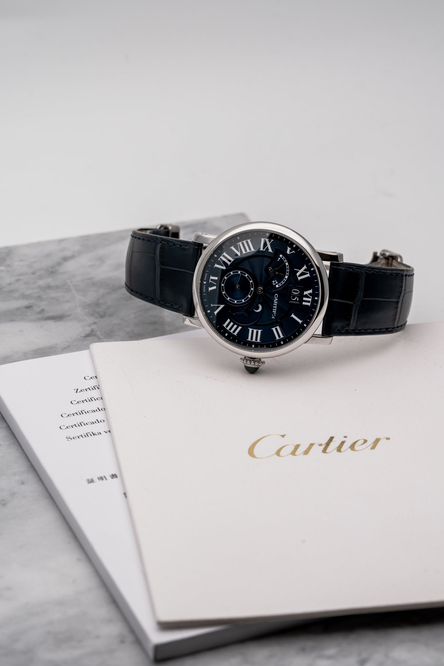 Cartier Rotonde de Cartier Second Time Zone W1556241, Blue Dial