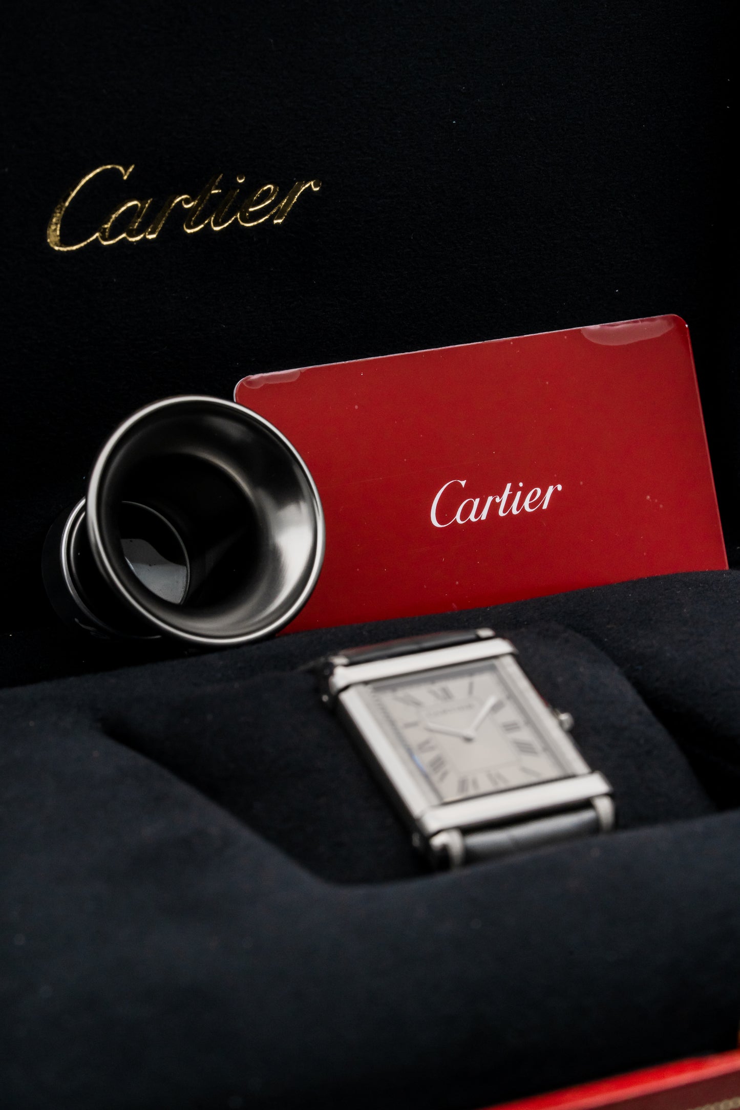 Cartier Privé Tank Chinoise WGTA0074 Platinum, Grey Sunburst Dial (Limited to 150 Pieces)