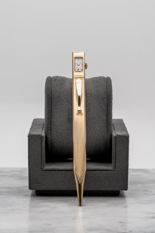 Cartier Early 20th Century 14K Gold Retractable Pencil with Integrated Watch