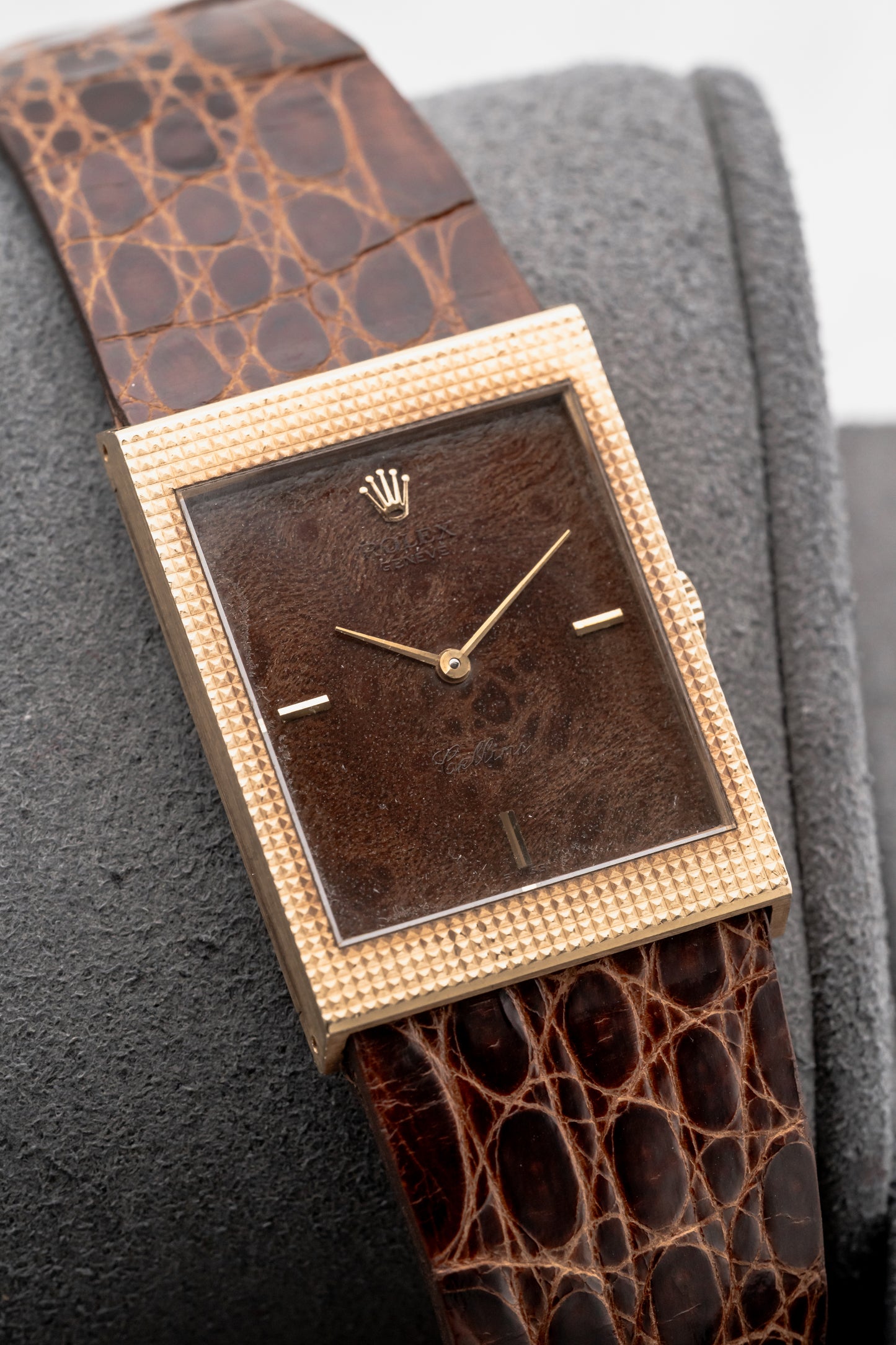 Rolex Cellini 4127 Wood Dial, Brown Dial
