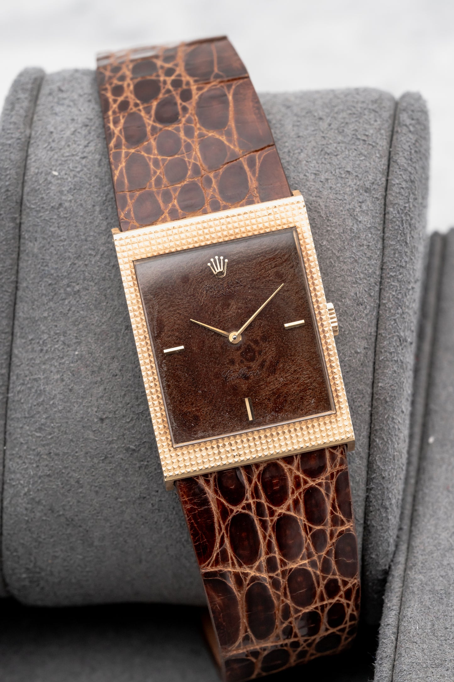 Rolex Cellini 4127 Wood Dial, Brown Dial